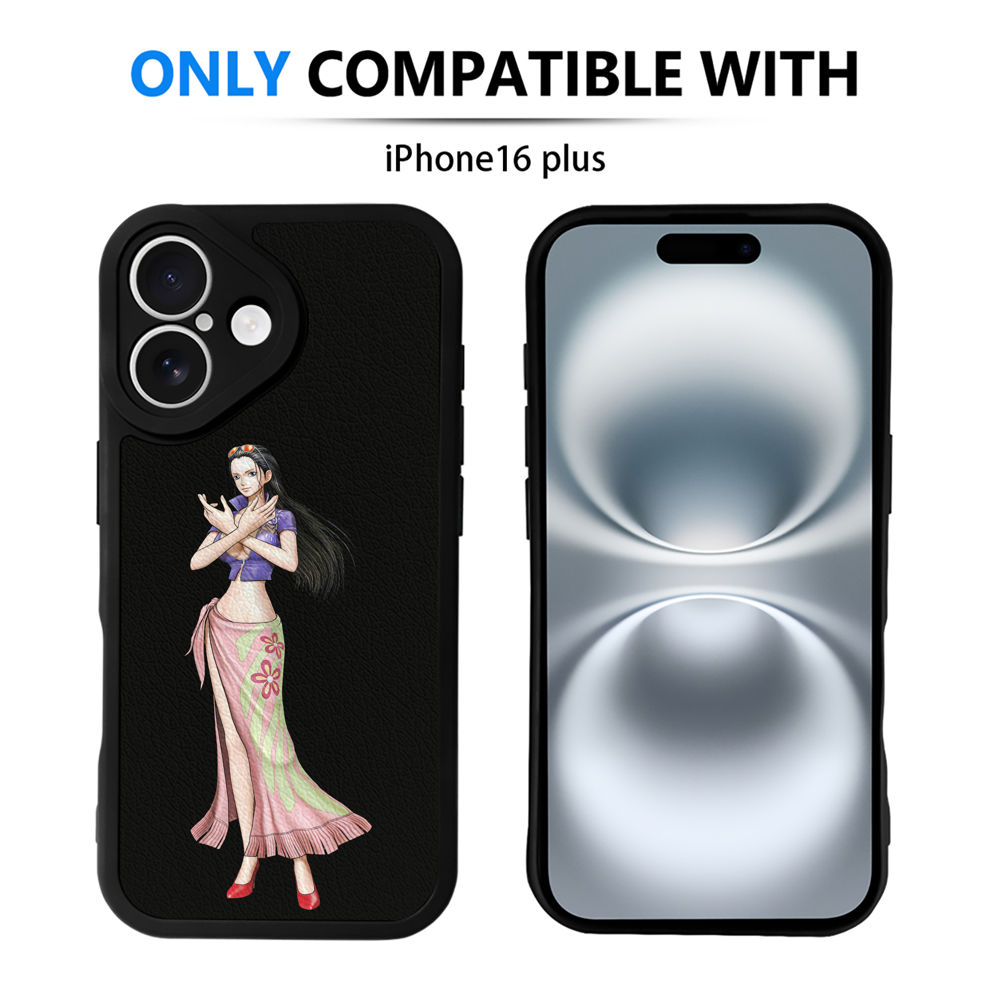 （画像用） ワンピース ニコ・ロビン ONE PIECE Nico Robin 【iPhone 16シリーズ対応】シリコンスマホケース（レザー調） 材質：シリコン